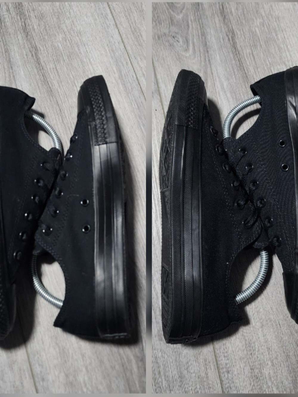 NWOB Converse Chuck Taylor All Star Black Monochrome Low Top Sneakers Womens 9.5 - Picture 5 of 8